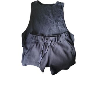 lululemon athletica Black Athletic Shorts & Top Set